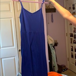 Blue sleeveless dress